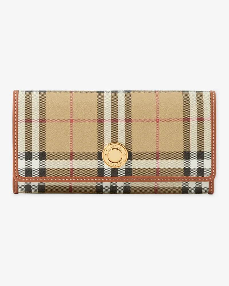 Burberry Brieftasche in Check im Kontinentalformat Vintage-beige