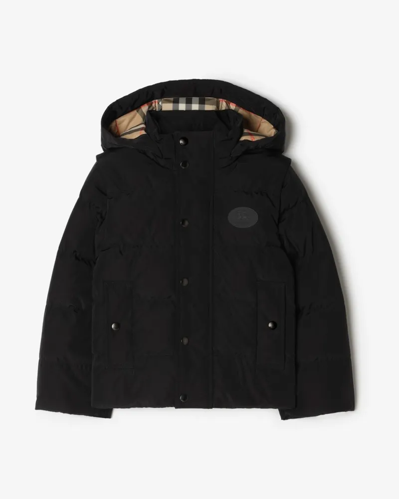 Burberry Wattierte Jacke mit abnehmbaren Ärmeln , Size Black