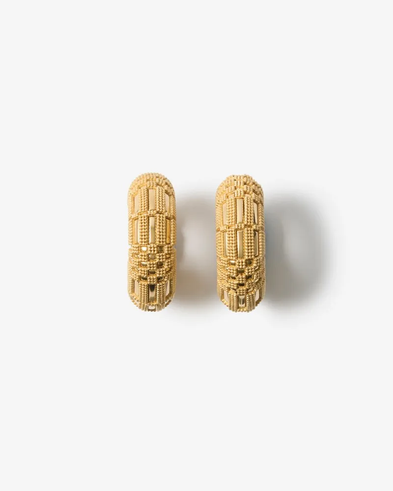 Burberry Creolen-Ohrringe „Check Granulation Gold