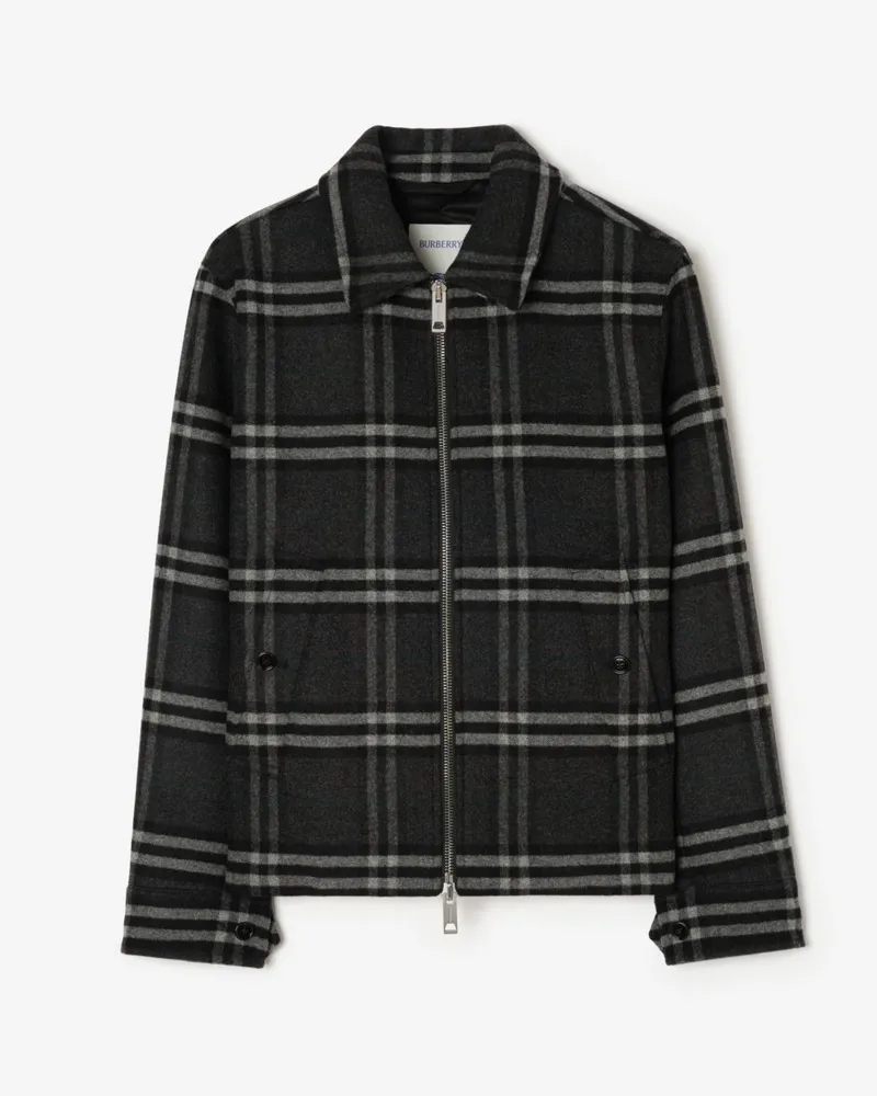 Burberry Wolljacke in Check , Size Schwarz