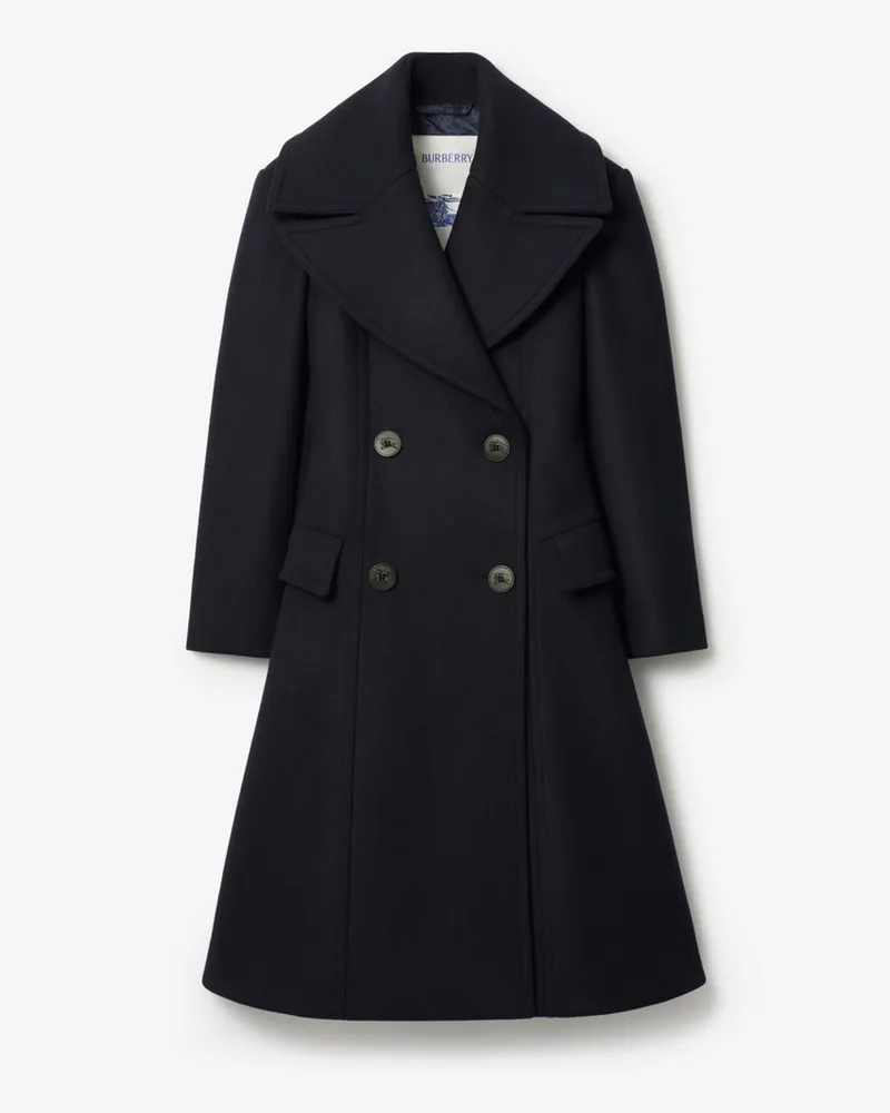 Burberry Eleganter Wollmantel Marineblau
