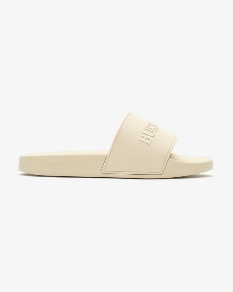 Burberry Slides mit Logo , Size Sesame-weiß