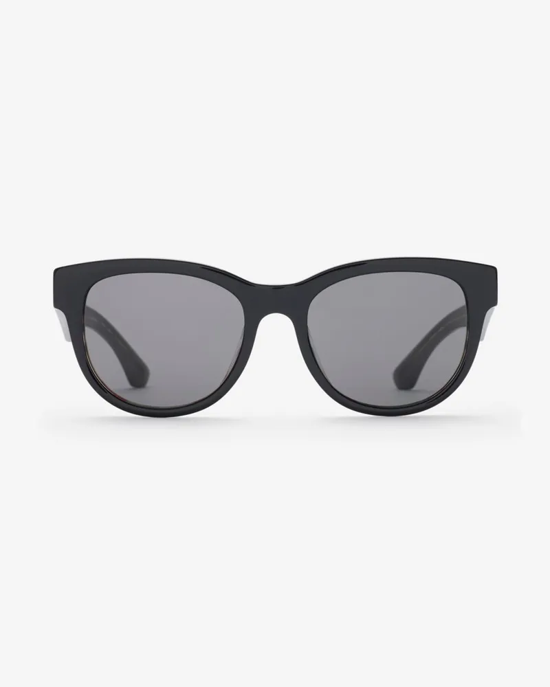 Burberry Sonnenbrille mit runder Fassung und Karodetail Schwarz