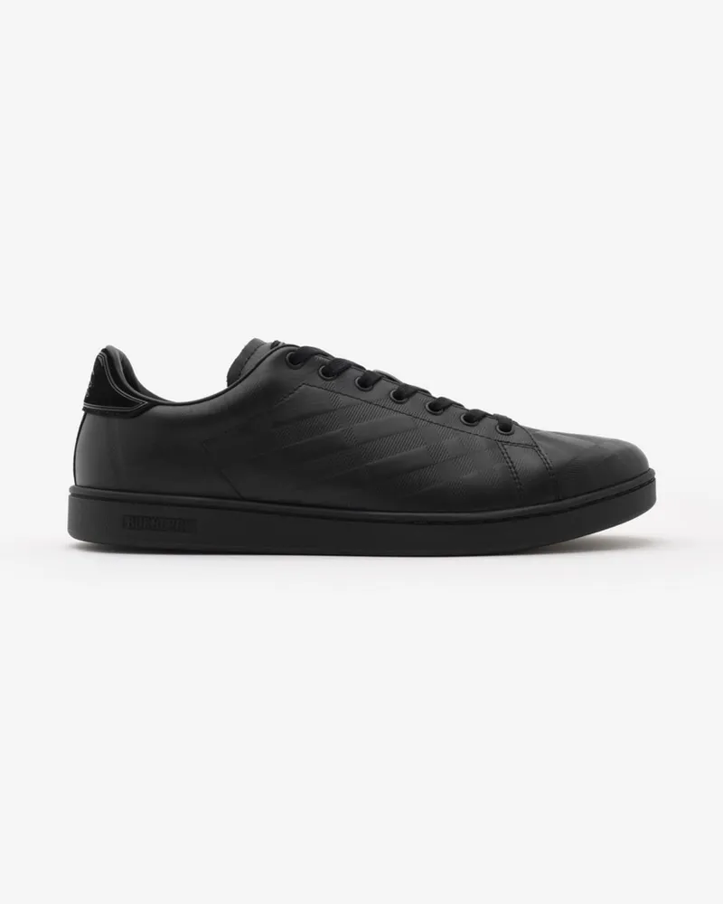 Burberry Ledersneaker „Set“ mit geprägtem Karomuster , Size Schwarz