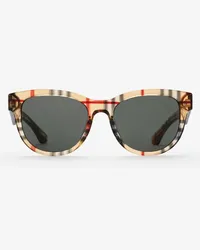 Burberry Sonnenbrille mit runder Fassung in Check Vintage