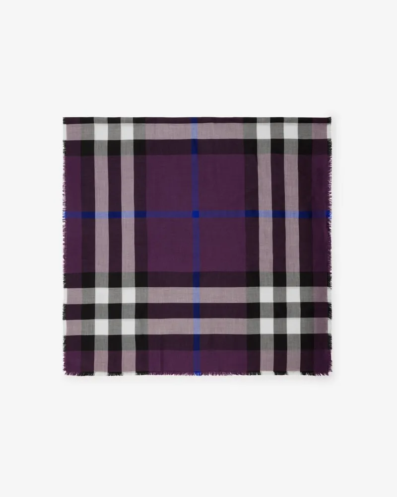 Burberry Schal aus Kaschmir und Seide in Check Pansy