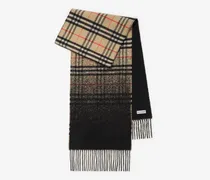 Kaschmirschal in Check mit Farbverlauf