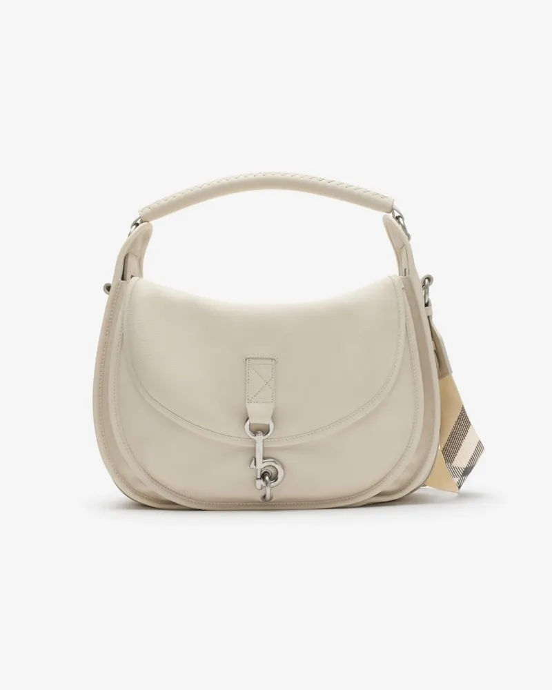 Burberry Mittelgroße Messenger-Tasche „B Clip Soap-beige