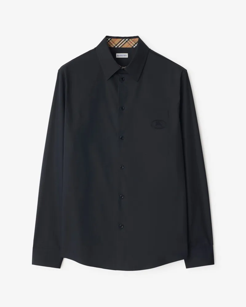 Burberry Hemd aus Baumwollpopelin Marineblau
