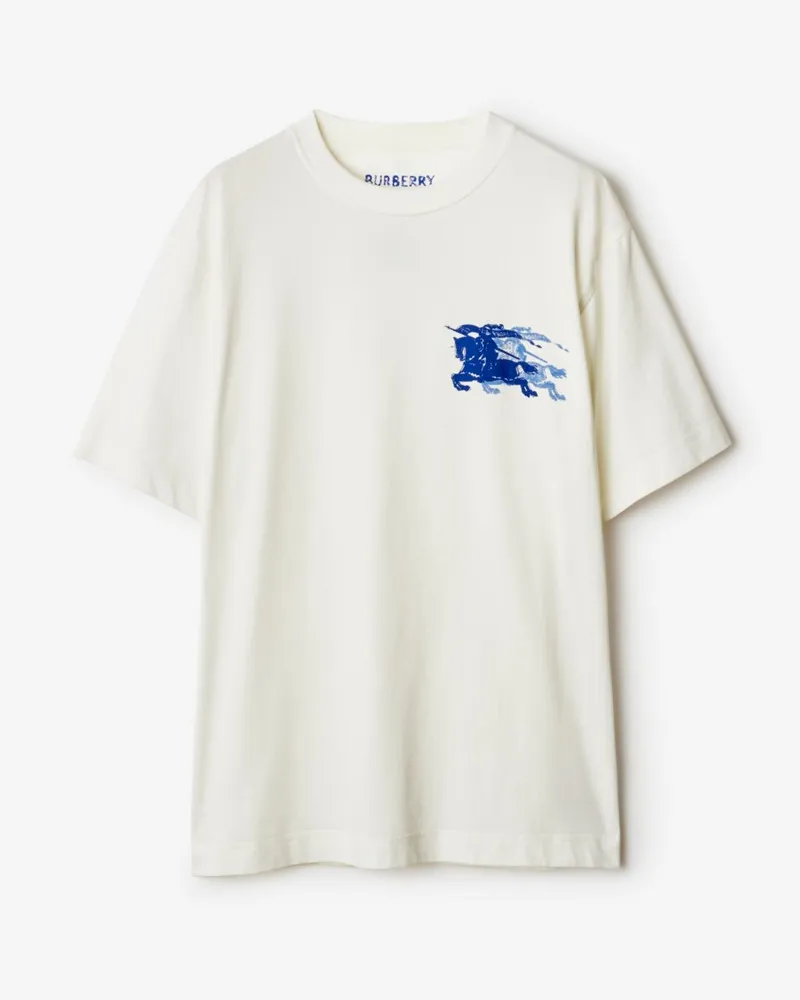 Burberry Baumwoll-T-Shirt mit EKD-Motiv Chalk