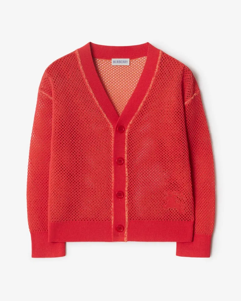 Burberry Mesh-Cardigan aus Baumwolle und Nylon Pillar