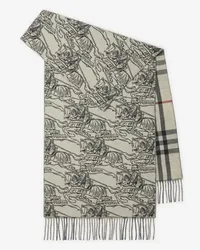 Burberry Wendbarer Kaschmirschal mit EKD-Motiven Stone