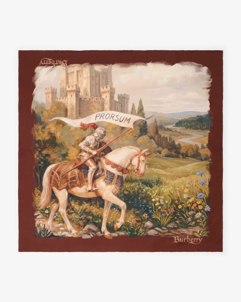 Burberry Seidenschal mit Märchenritter 