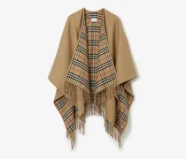 Wendbares Wollcape mit Check