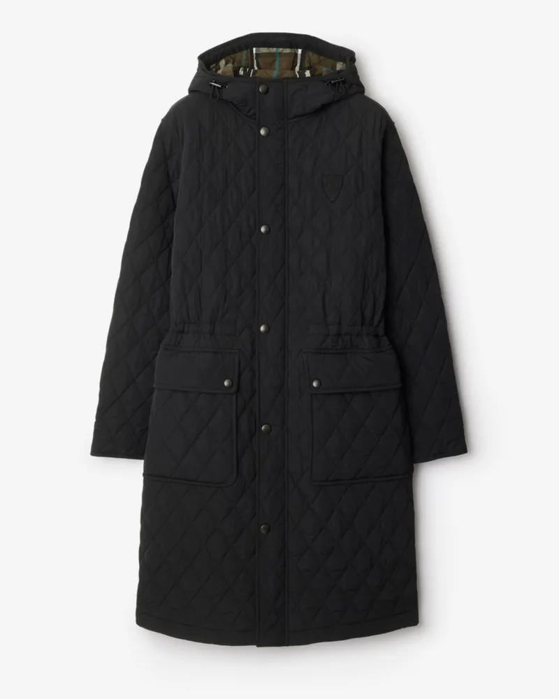 Burberry Gesteppter Nylonparka Schwarz