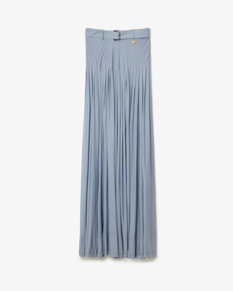 Burberry Maxi-Faltenrock aus Kreppjersey Blue