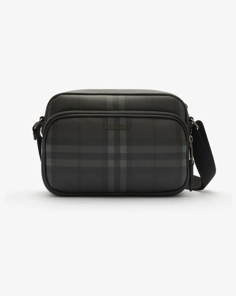 Burberry Crossbody-Tasche „City“ mit Karofach Iron-grau