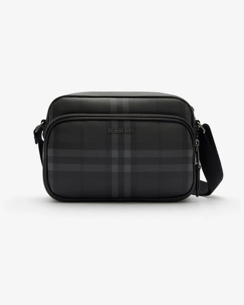 Burberry Crossbody-Tasche „City“ mit Karofach Iron-grau