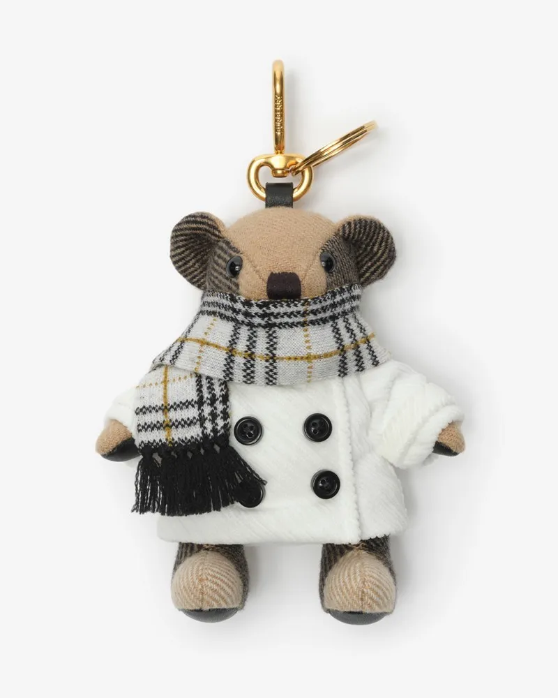 Burberry Thomas Teddybär-Anhänger Ivory