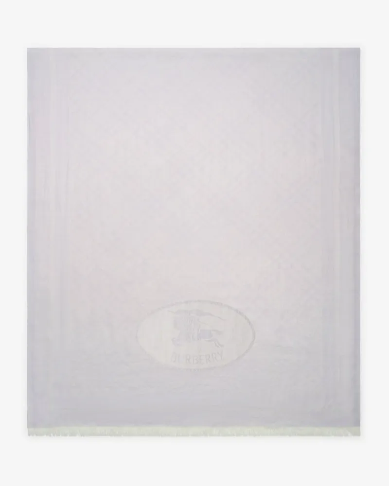 Burberry Kaschmir-Seiden-Schal in Check Lilac-violett