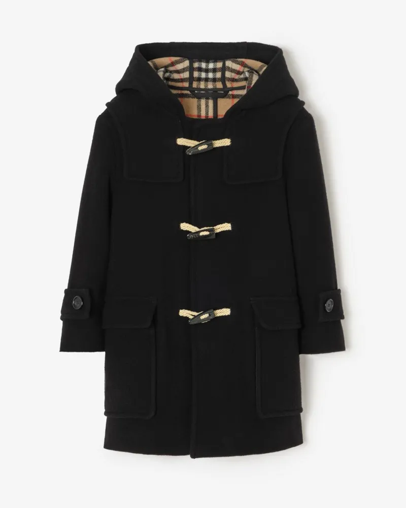 Burberry Wollmisch-Dufflecoat , Size Black