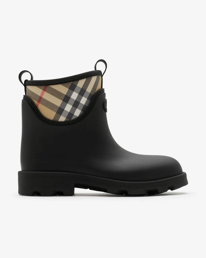 Burberry Regenstiefeletten „Marsh Stamp“ aus Gummi Schwarz