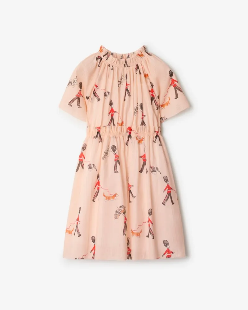 Burberry Baumwollkleid mit Gardesoldaten Slipper