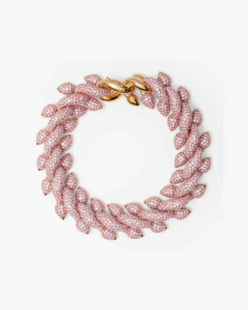Burberry Gliederarmband „Spear“ mit Pavé-Fassung Gold