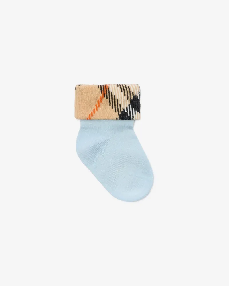 Burberry Zweiteiliges Baumwollmisch-Sockenset Ice-blau