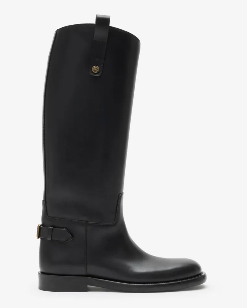 Burberry Lederstiefel „Cavalier Schwarz