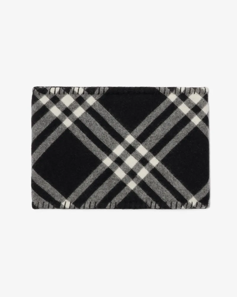 Burberry Kaschmir-Schlauchschal mit Karomuster Schwarz