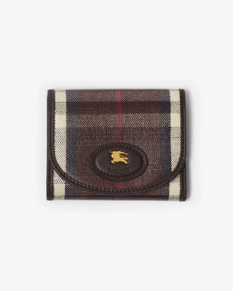Burberry Kompakte Brieftasche „Highlands Mahogany-rot