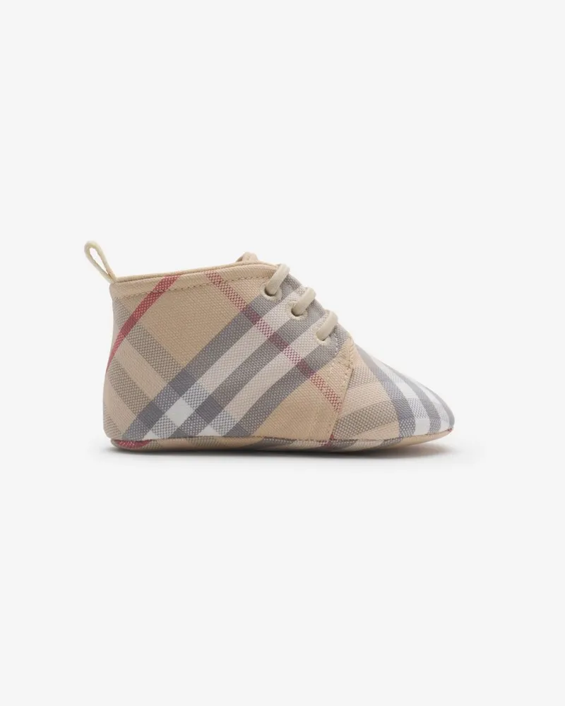 Burberry Baumwollmisch-Schuhe in Check Helles