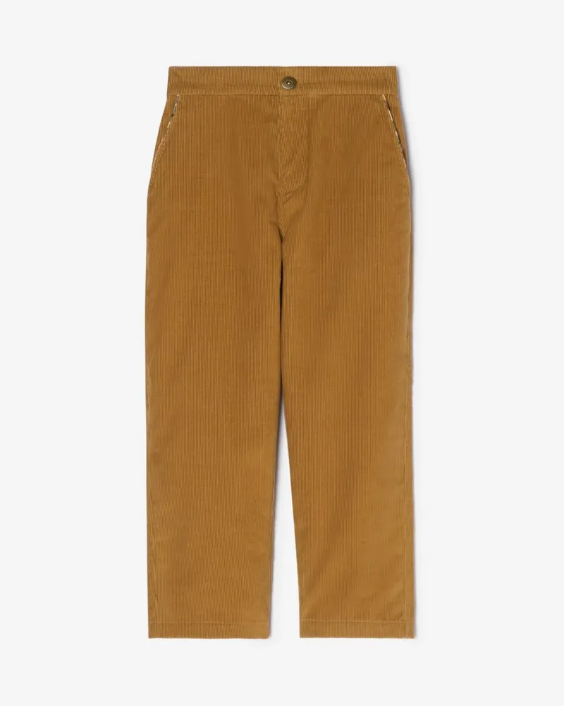 Burberry Cordhose mit Check-Besatz , Size Archive