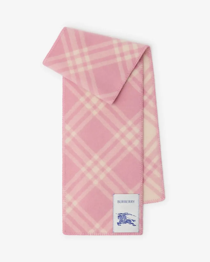 Burberry Wollschal in Check Puderrosa
