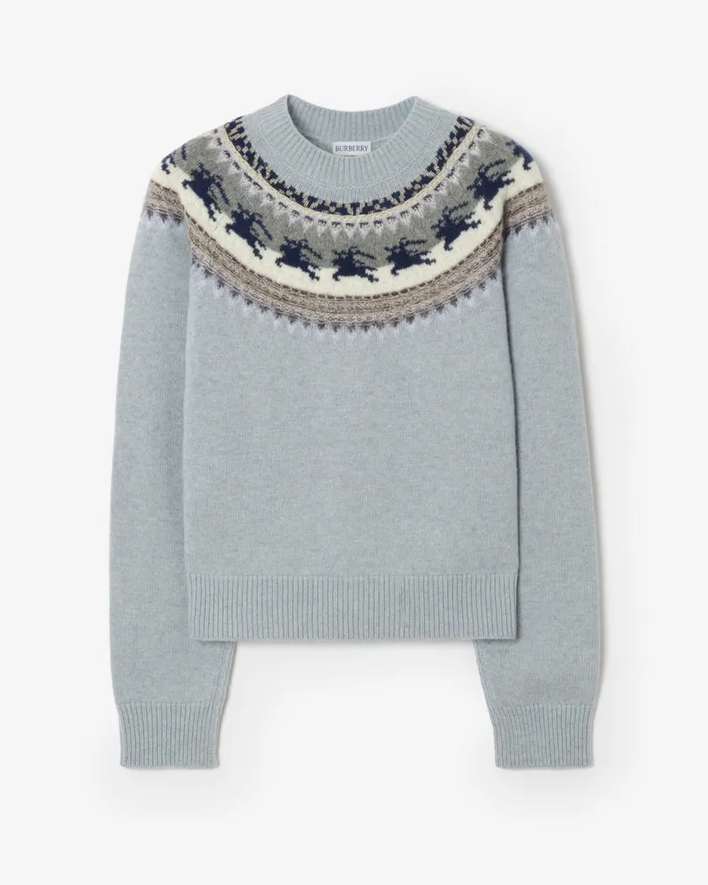 Burberry Wollpullover mit Rittermotiv , Size Pale