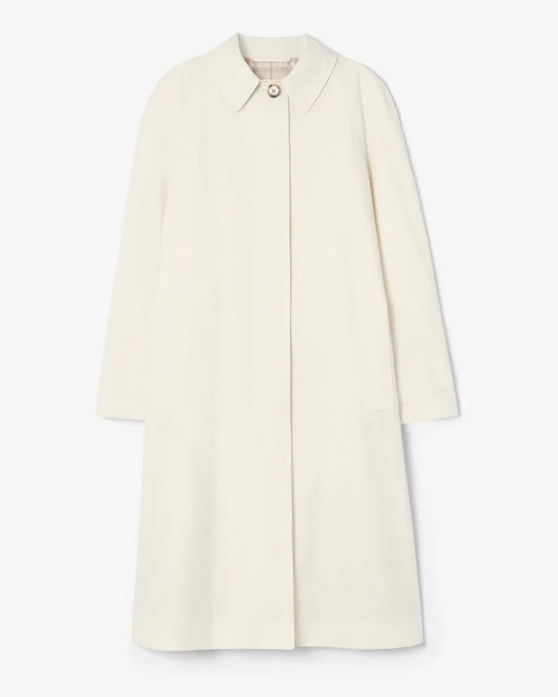 Burberry Langer Car Coat „Thickhill“ aus Tropengabardine , Size Tundra