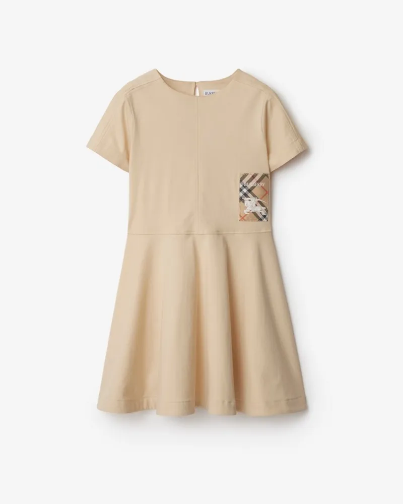 Burberry Baumwollkleid mit Check-Label Calico