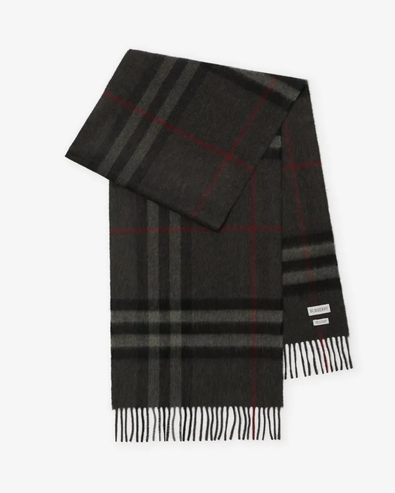 Burberry Kaschmirschal in Check Anthrazitfarben