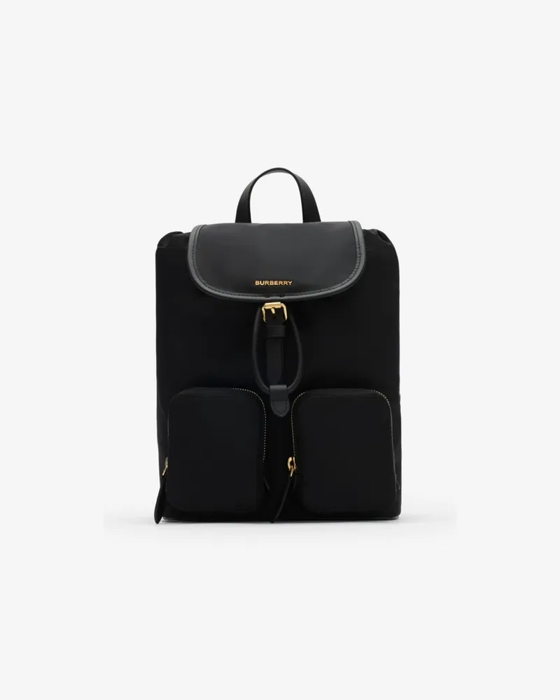 Burberry Nylon-Rucksack im Kleinformat Schwarz