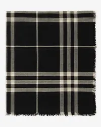 Burberry Wollschal in Check Schwarz