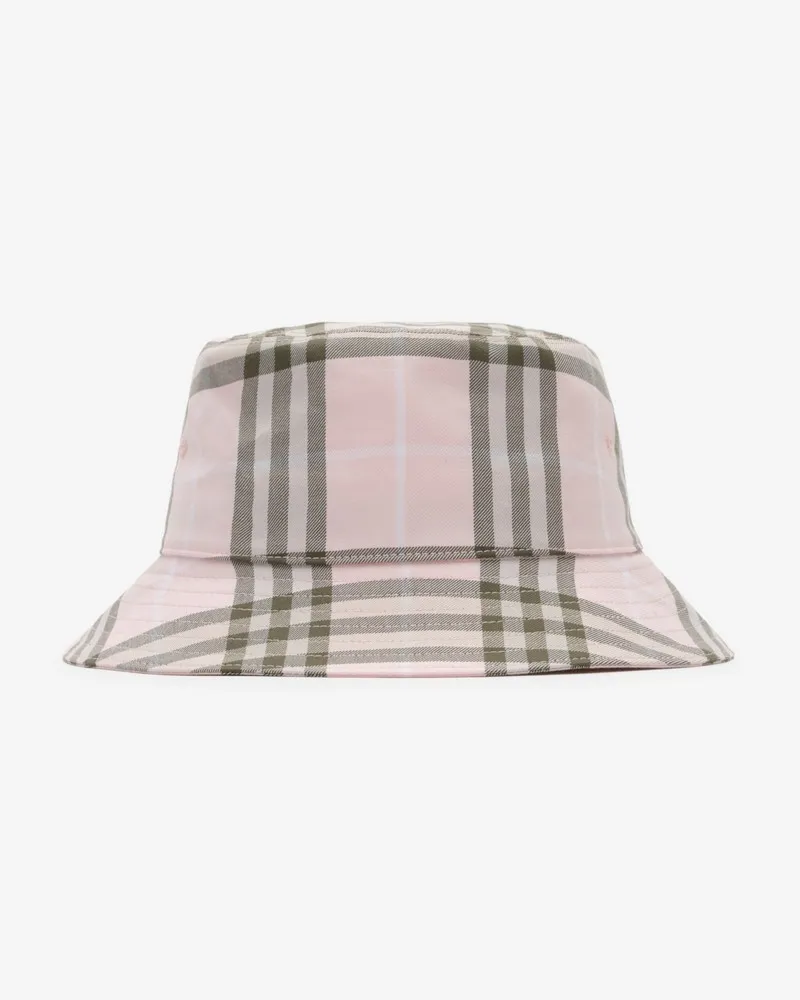Burberry Baumwoll-Fischerhut in Check , Size Mallow-rosa