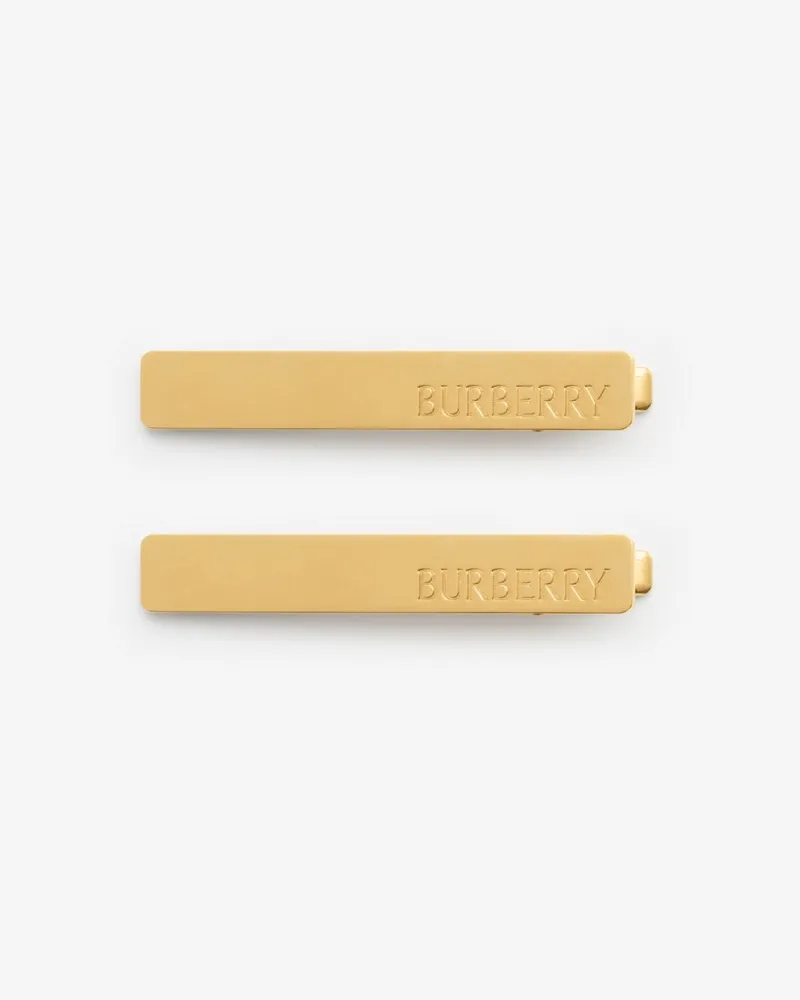 Burberry Haarspangen mit Logo Gold
