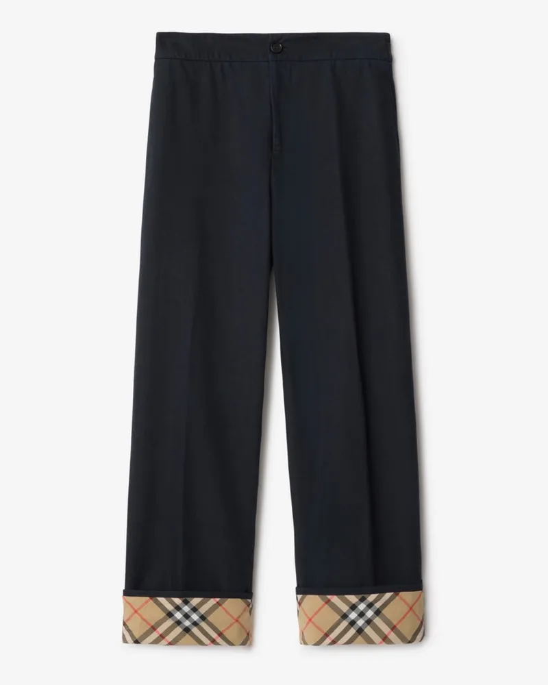 Burberry Hose aus Gabardine Marineblau