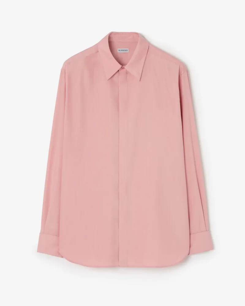Burberry Legeres Seidenhemd , Size Begonia-rosa