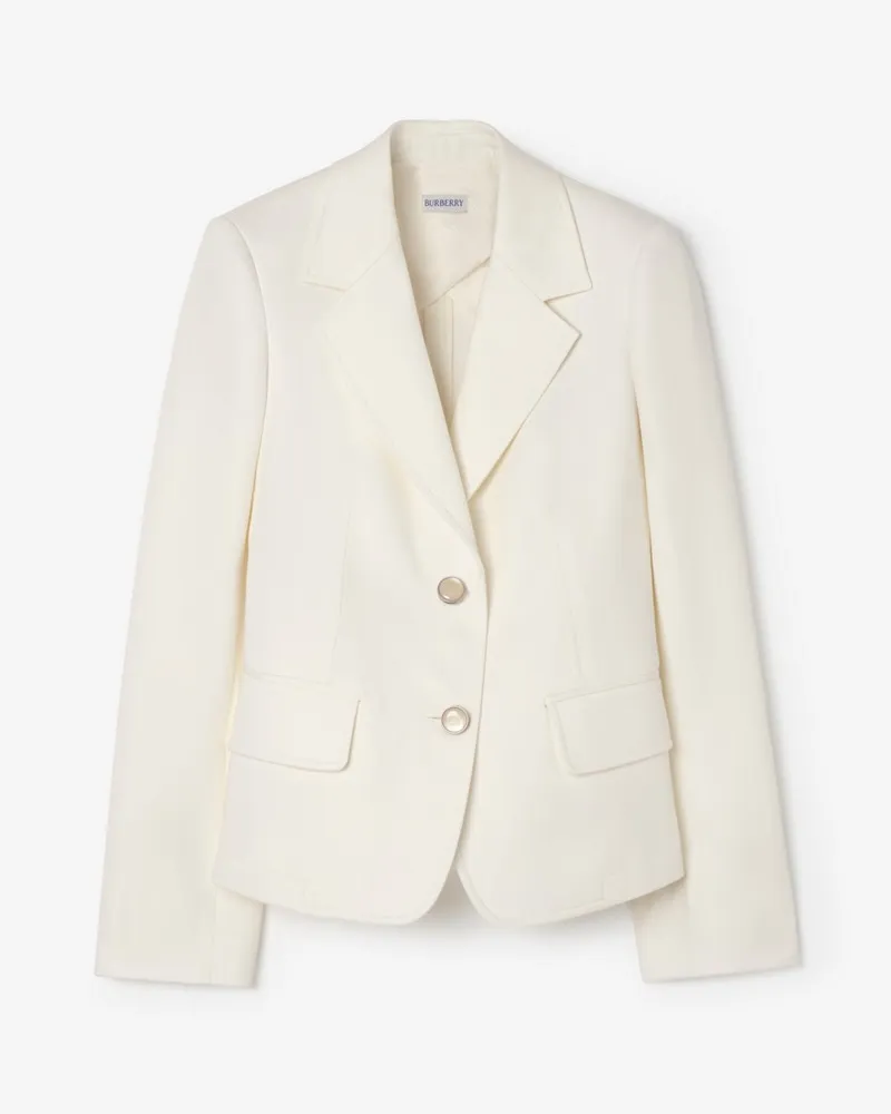 Burberry Elegantes Baumwolljackett , Size Seashell-weiß