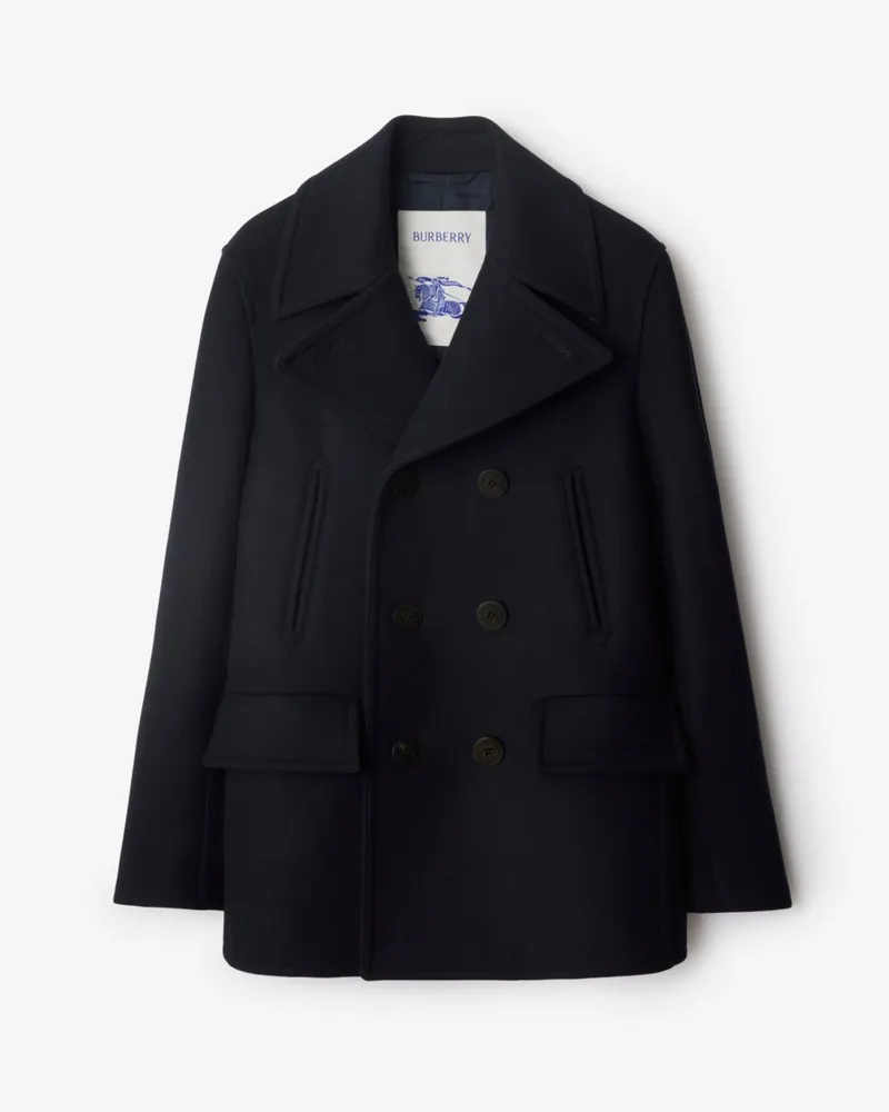 Burberry Peacoat aus Wolle , Size Navy