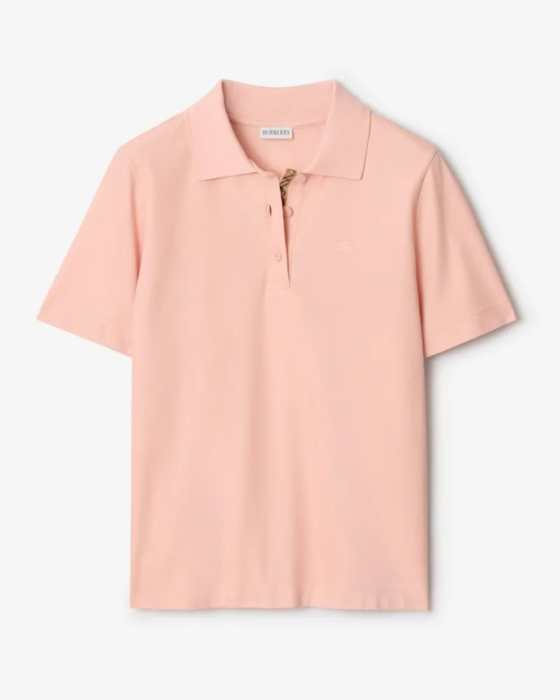 Burberry Baumwoll-Poloshirt Bouquet-rosa