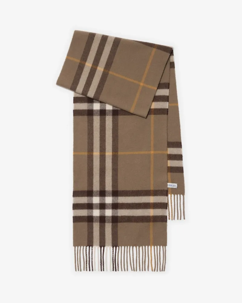 Burberry Kaschmirschal in Check Vole-braun