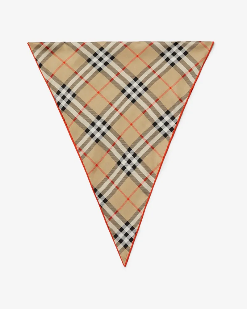 Burberry Seidenschal in Check Sand